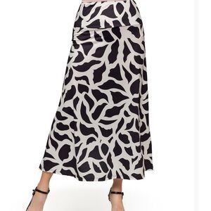 24Seven Women's Elastic Waist A Line Maxi Skirt